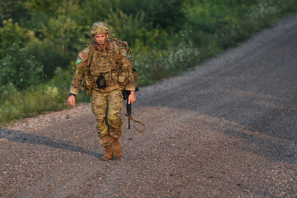 Army National Guard Best Warrior competitors conquer time ruck march