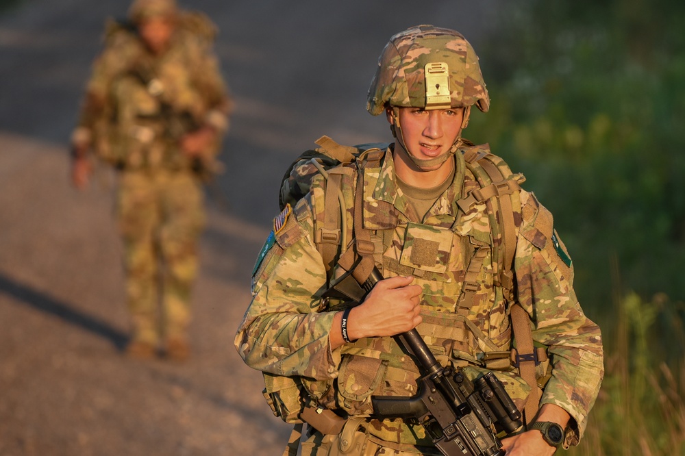 Army National Guard Best Warrior competitors conquer time ruck march