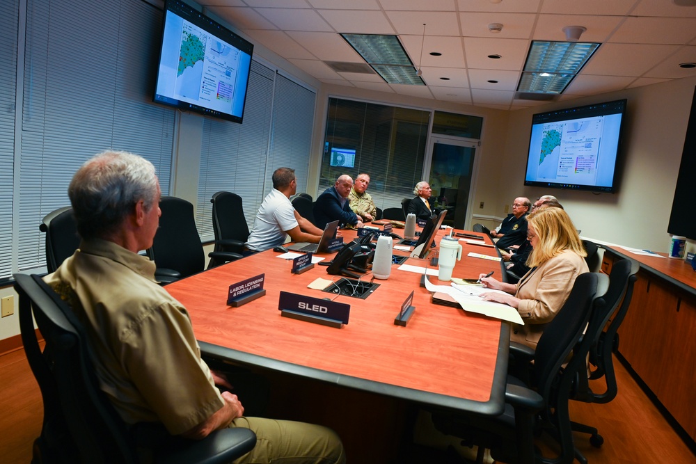 Governor Henry McMaster recieves update ahead of Tropical Storm Debby