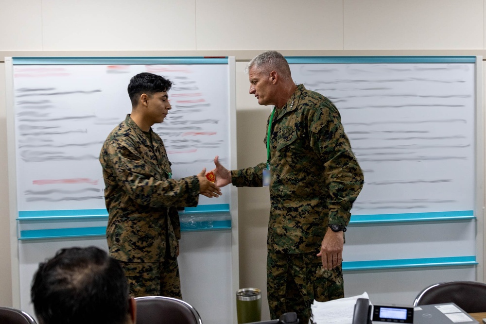 RD24 | III MEF CG Visits Command Operations Center at JGSDF Camp Ishigaki