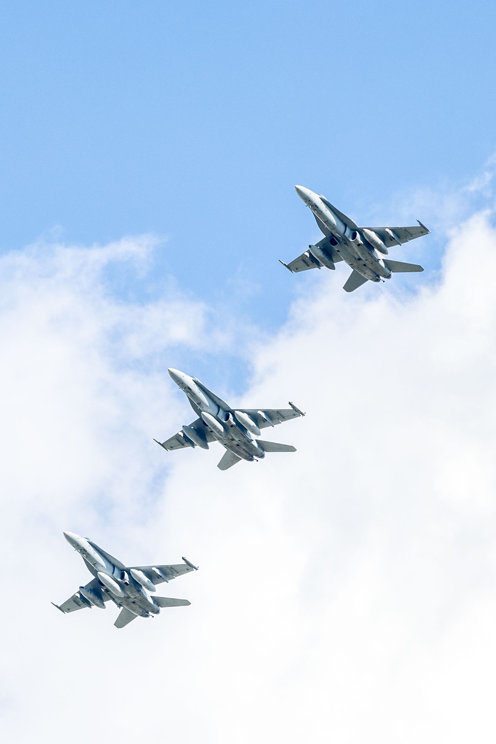 U.S. Marine Corps F/A-18 Hornets Fly Out of South Korea