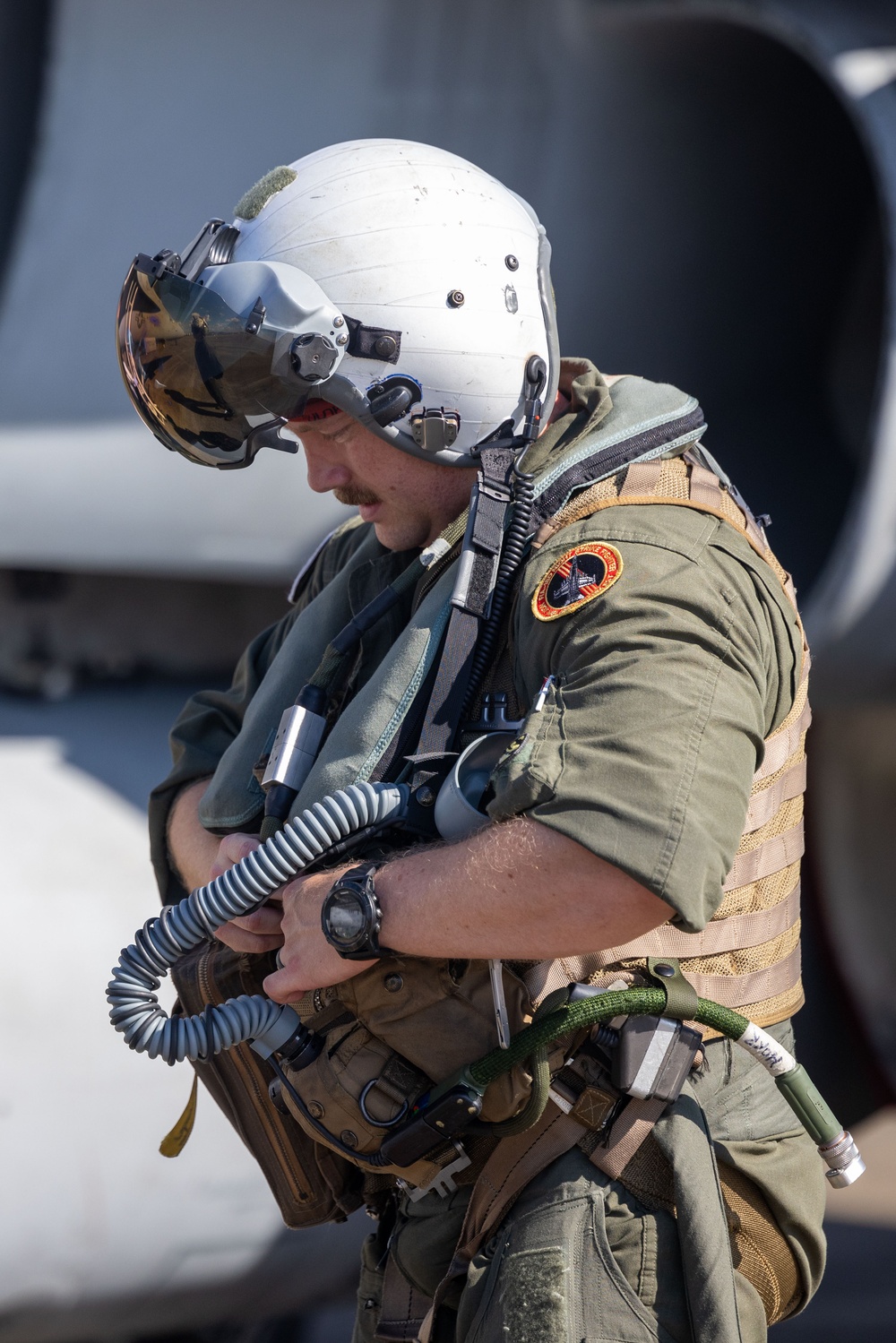 U.S. Marine Corps F/A-18 Hornets Fly Out of South Korea