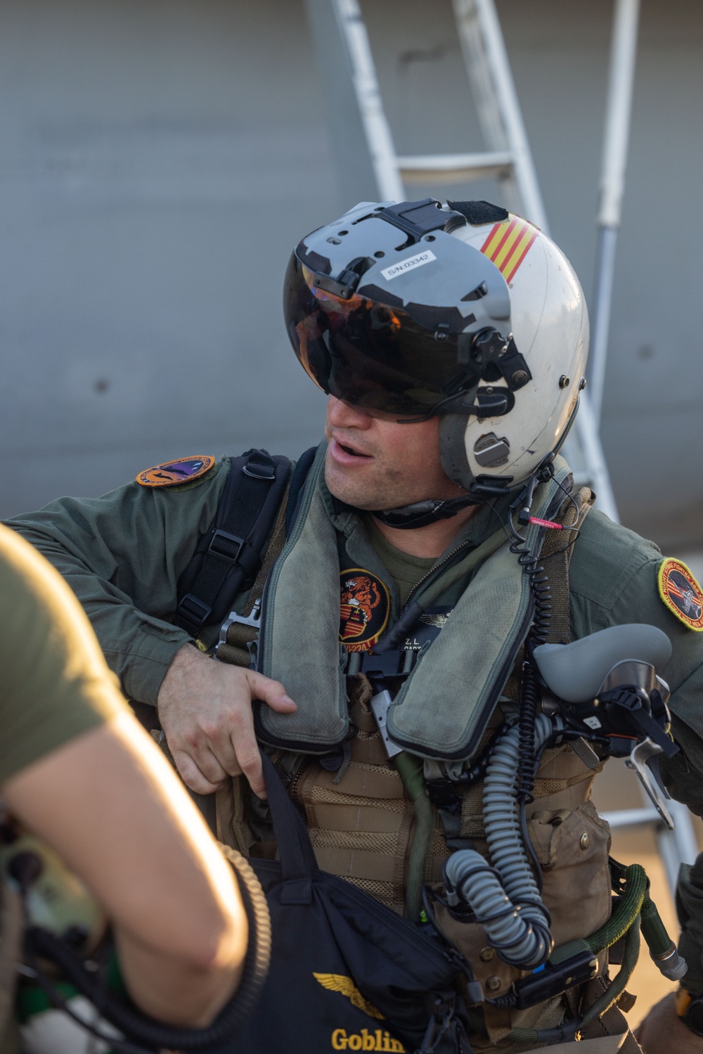 U.S. Marine Corps F/A-18 Hornets Fly Out of South Korea