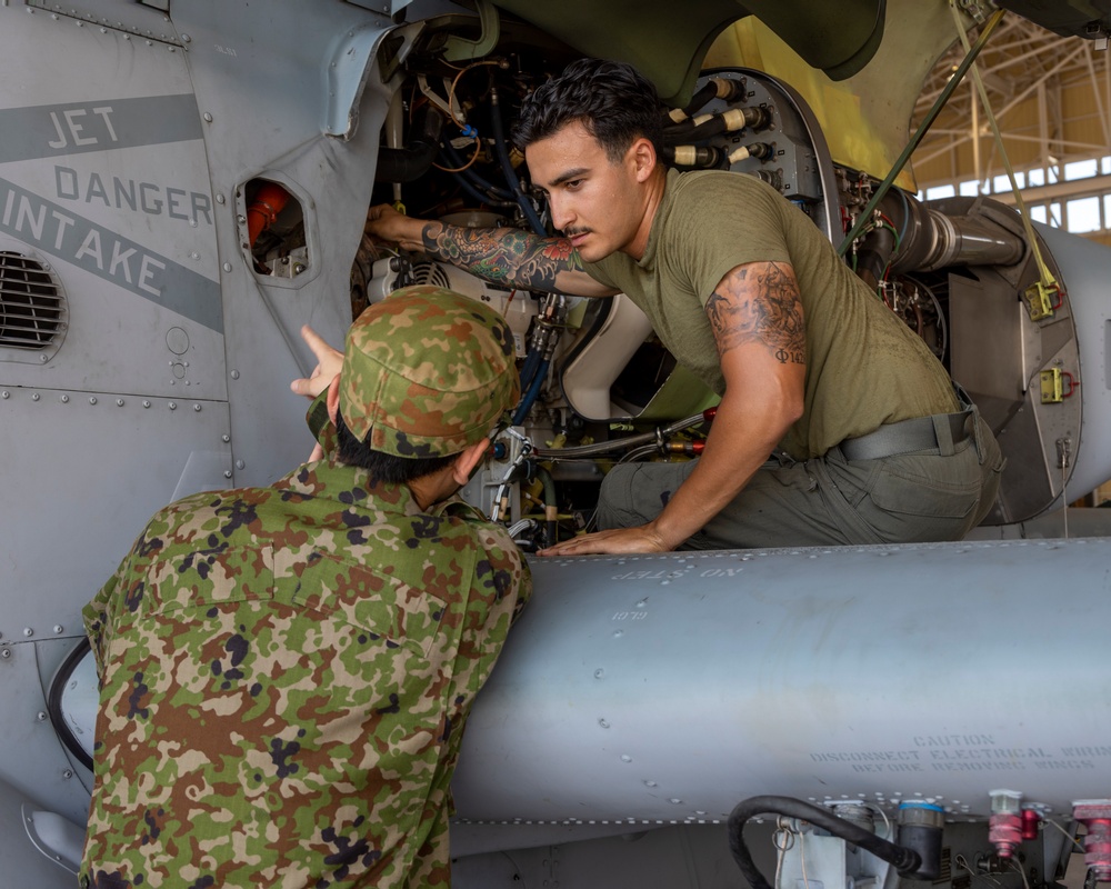 RD24 | HMLA-367, JGSDF conduct bilateral flight operations at Camp Metabaru