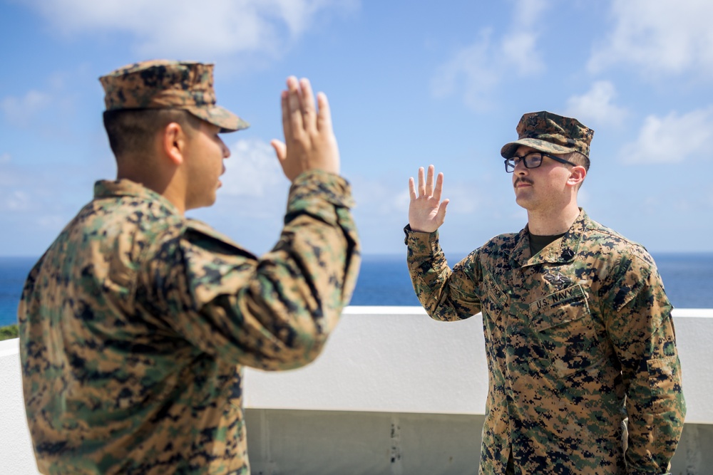 RD 24 | Navy Corpsman with 3d Medical Battalion, 3rd MLG Re-enlists