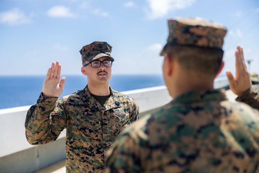 RD 24 | Navy Corpsman with 3d Medical Battalion, 3rd MLG Re-enlists