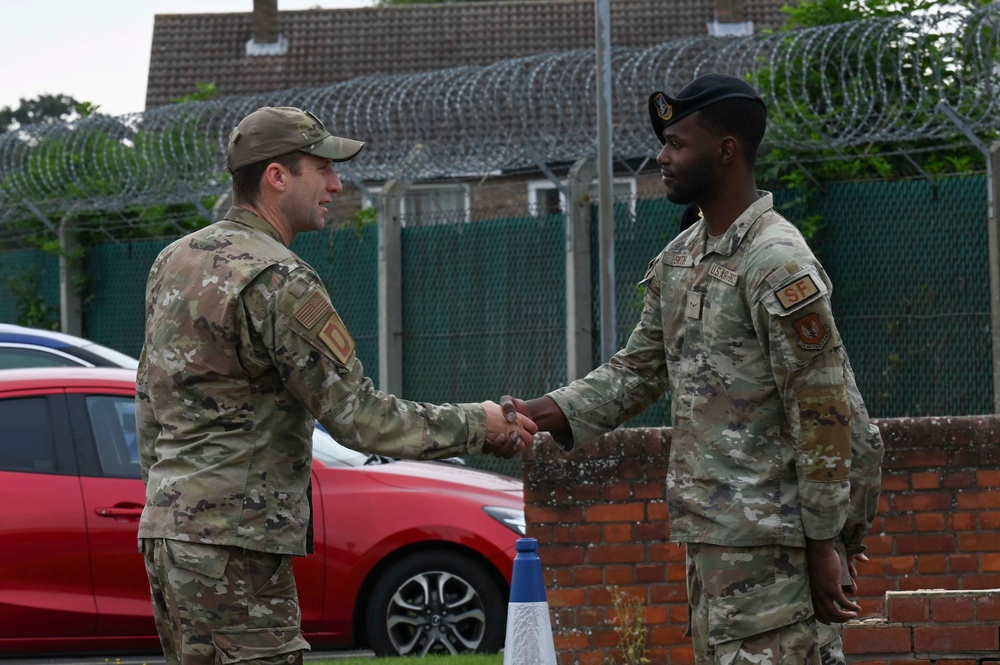 Day in the Life: 100th ARW command team joins the 100th SFS for a gate-runner exercise