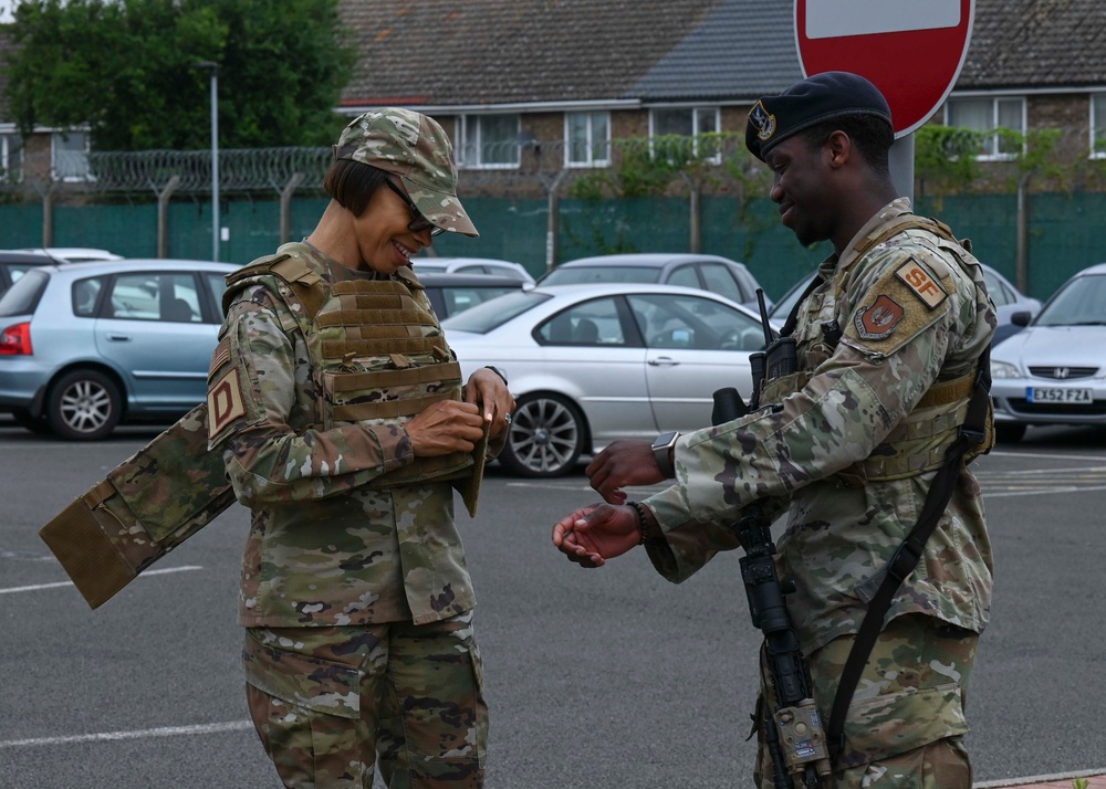 Day in the Life: 100th ARW command team joins the 100th SFS for a gate-runner exercise