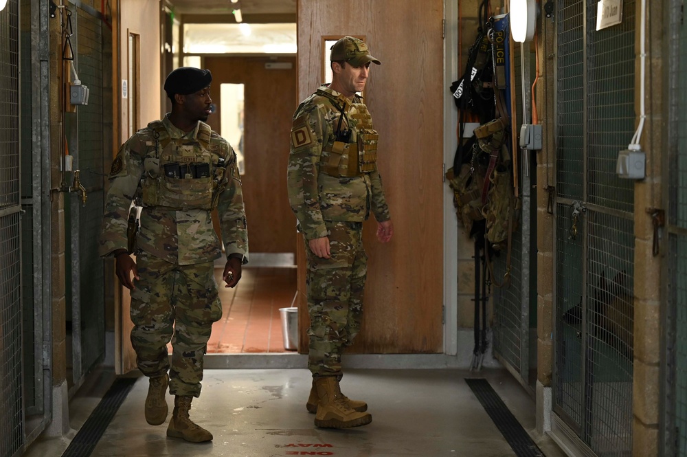 Day in the Life: 100th ARW command team joins the 100th SFS for a gate-runner exercise