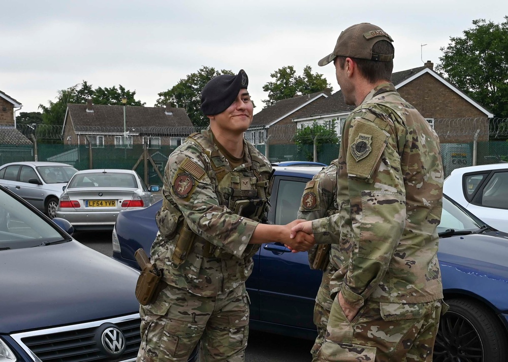 Day in the Life: 100th ARW command team joins the 100th SFS for a gate-runner exercise
