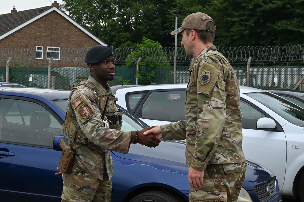 Day in the Life: 100th ARW command team joins the 100th SFS for a gate-runner exercise