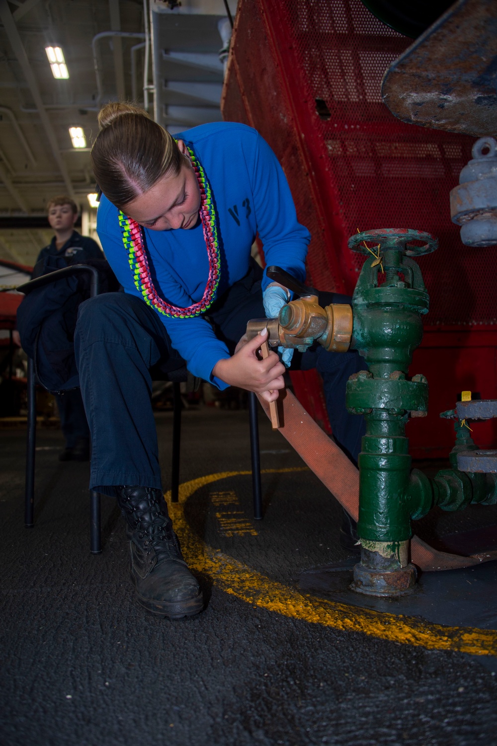 Sailors Aboard USS Carl Vinson (CVN 70) Conduct Preventative Maintenance