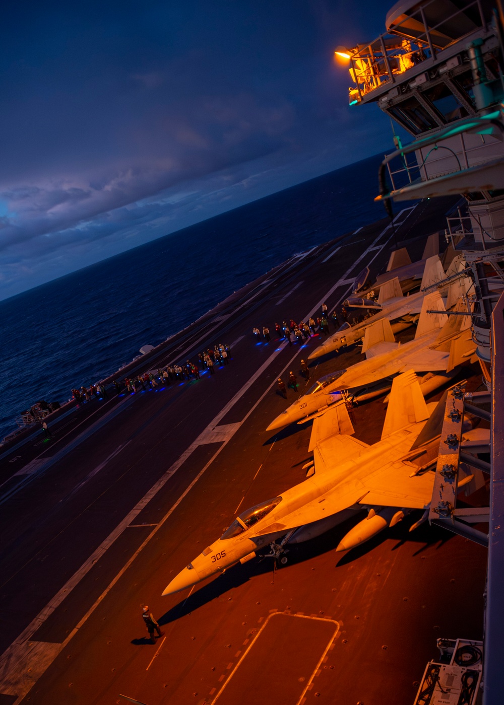 USS Carl Vinson (CVN 70) Sailors Conduct Foreign Object Debris (FOD) Walk Down