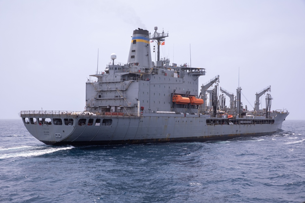 USS Cole Conducts Replenishment-At-Sea With the USNS Big Horn
