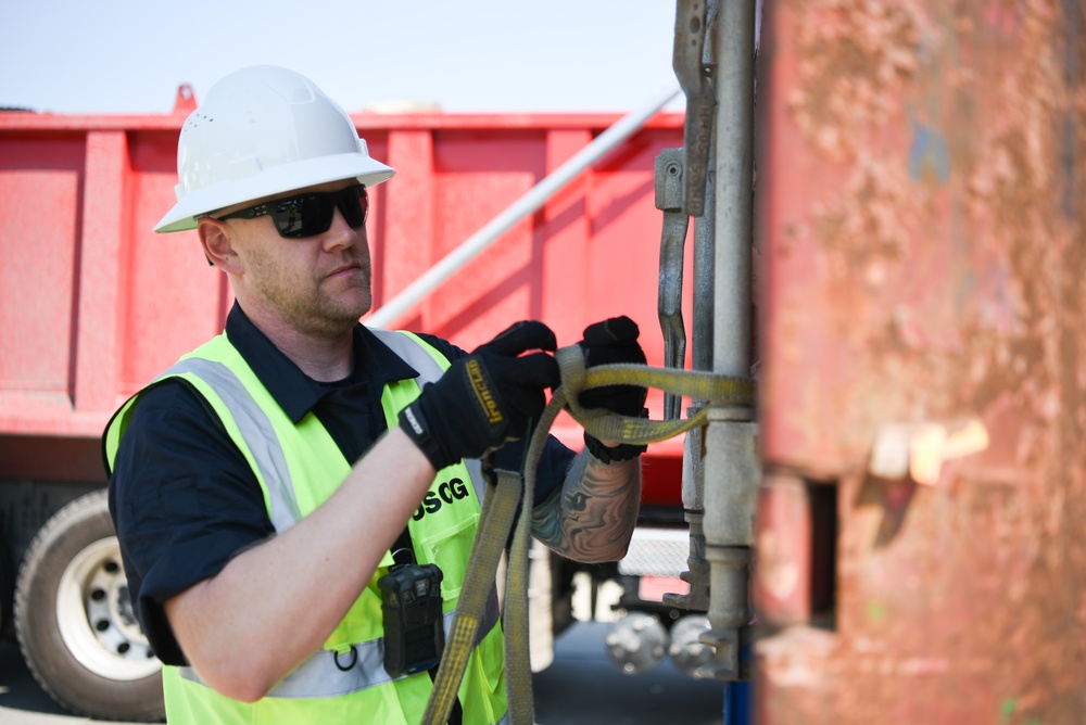 CG Sector Boston conducts container inspections at Conley Terminal