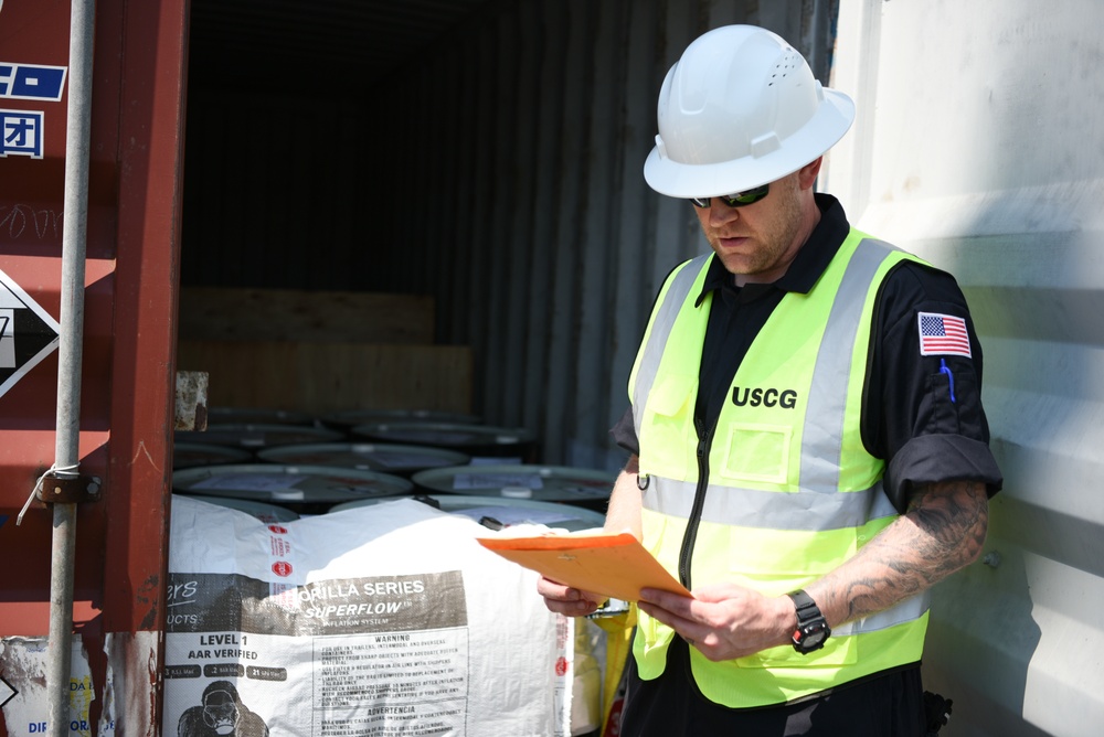 CG Sector Boston conducts container inspections at Conley Terminal