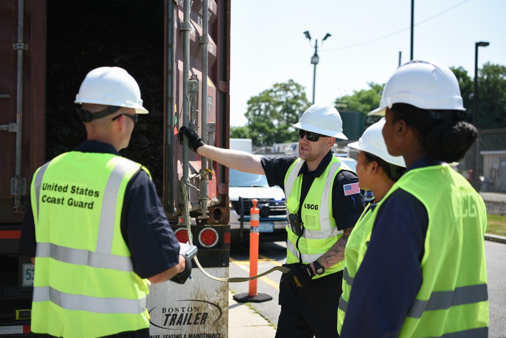 CG Sector Boston conducts container inspections at Conley Terminal