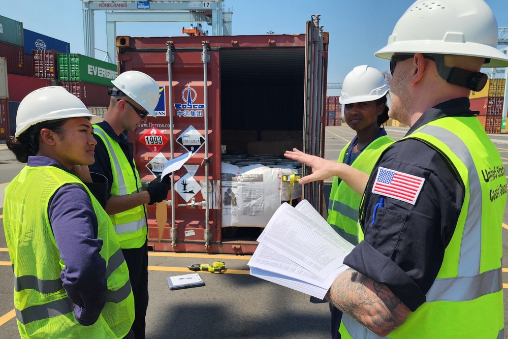 CG Sector Boston conducts container inspections at Conley Terminal