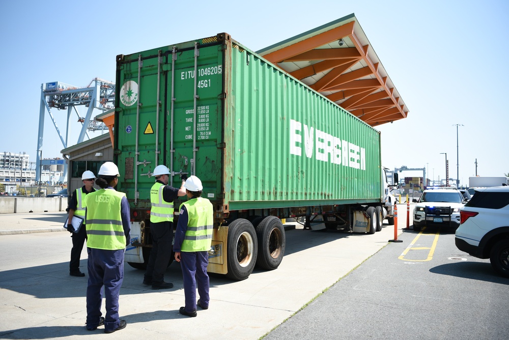 CG Sector Boston conducts container inspections at Conley Terminal