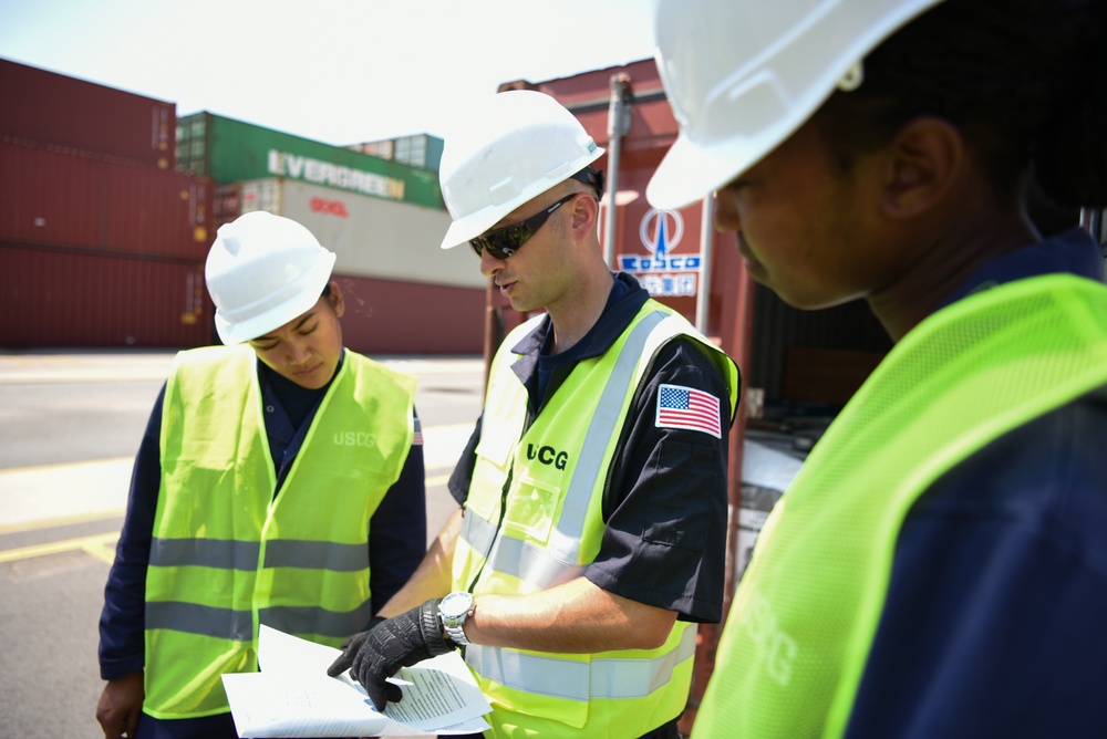 CG Sector Boston conducts container inspections at Conley Terminal