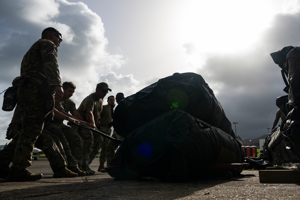 MST Airmen establish FOB during EW 24 FTX II
