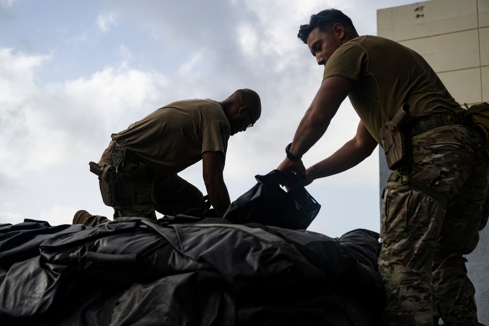MST Airmen establish FOB during EW 24 FTX II