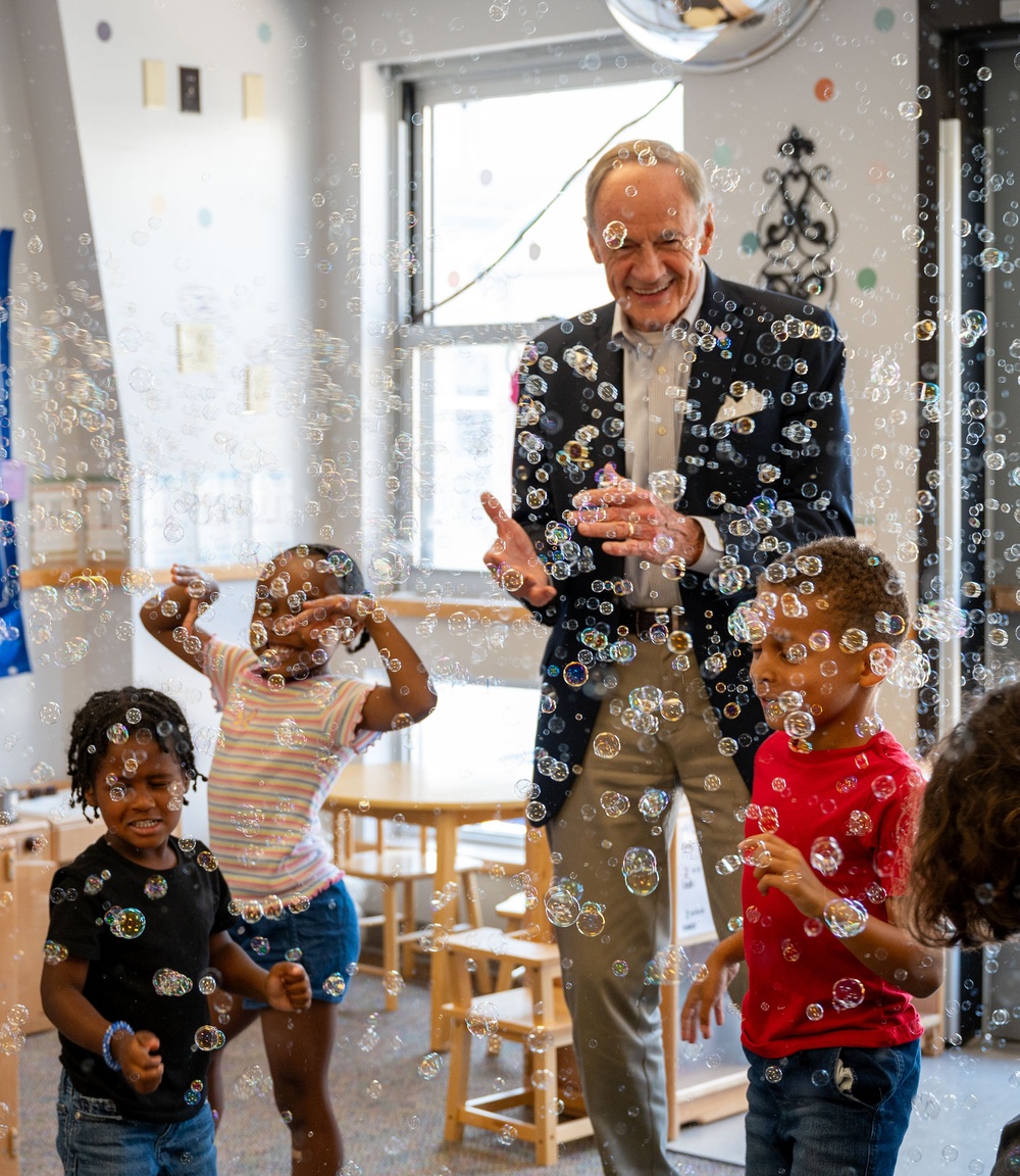 Senator Carper visits the smallest members of Team Dover