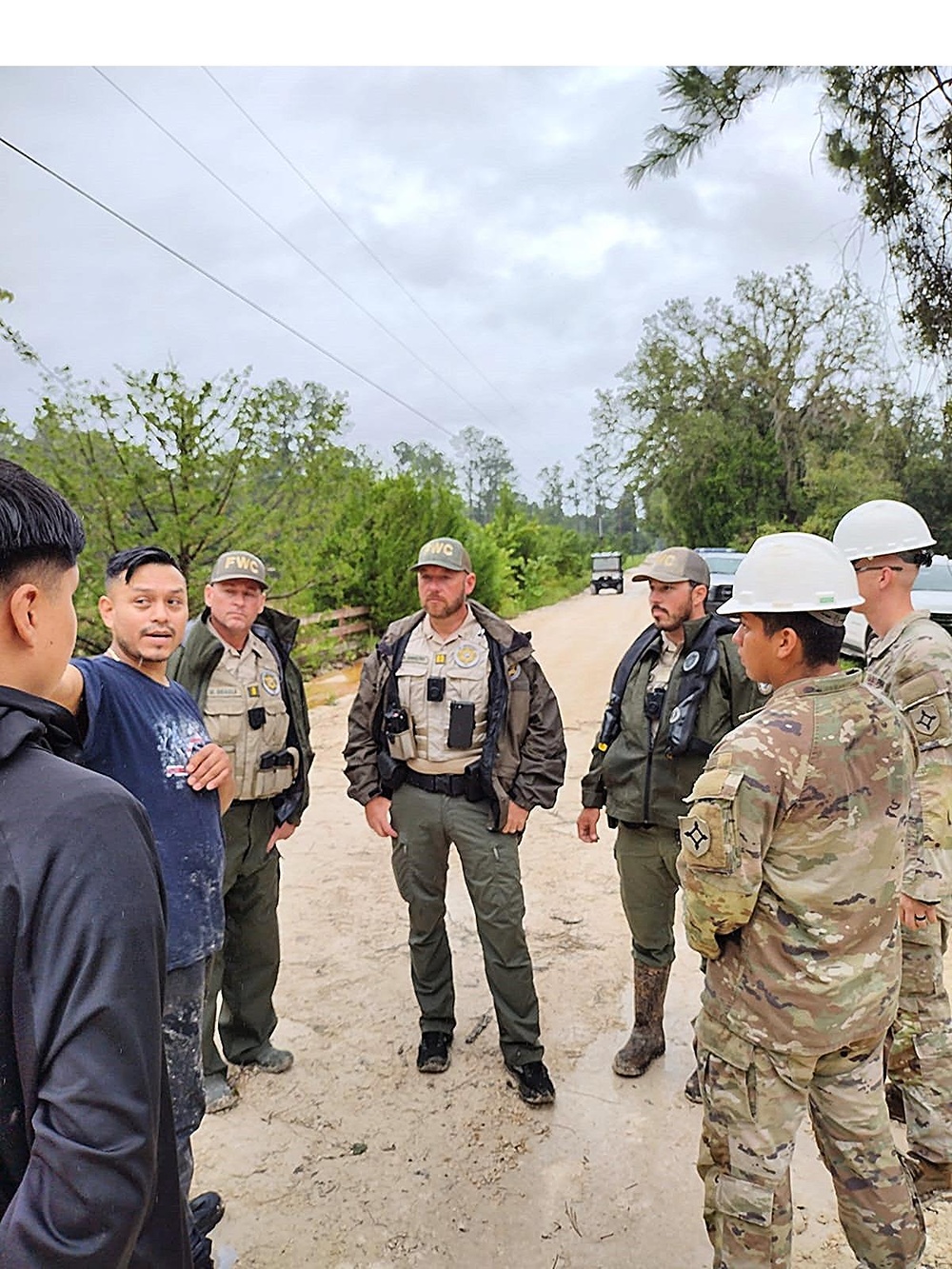 868th Engineer Company Coordinates Evacuation Efforts Near Suwannee River