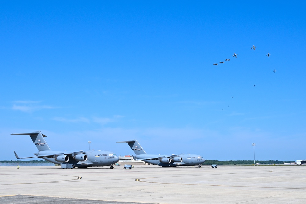 Frecce Tricolori arrives at Stewart Air National Guard Base