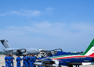 Frecce Tricolori arrives at Stewart Air National Guard Base