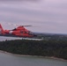 Coast Guard Air Station Detroit flys formation with Air Station Traverse City