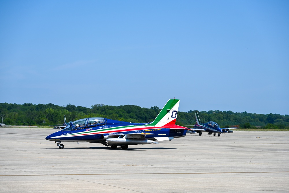 Frecce Tricolori arrives at Stewart Air National Guard Base