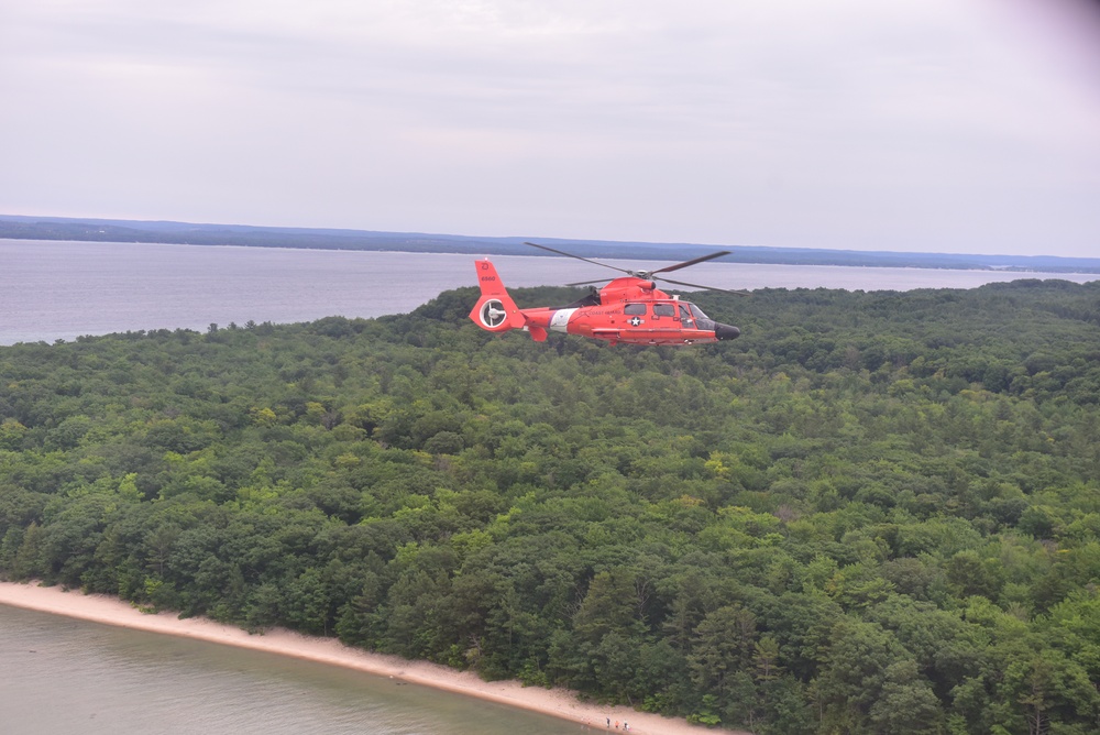 Air Station Detroit practices formation flying