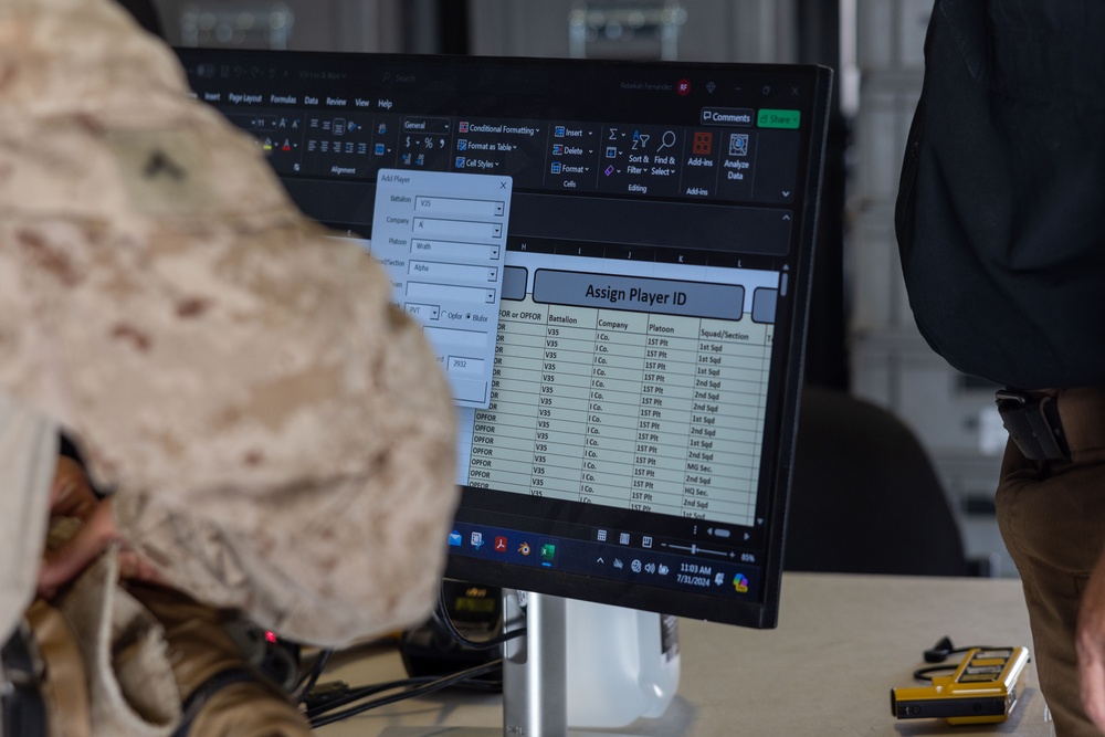 Marines are issued Marine Corps Tactical Instrumentation System gear during SLTE 5-24