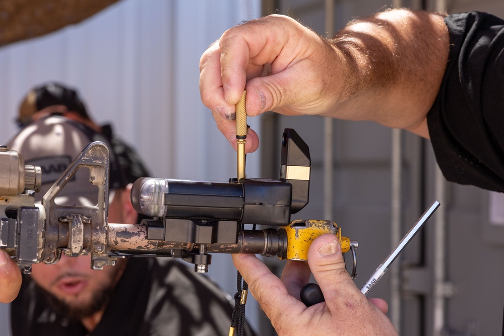 Marines are issued Marine Corps Tactical Instrumentation System gear during SLTE 5-24