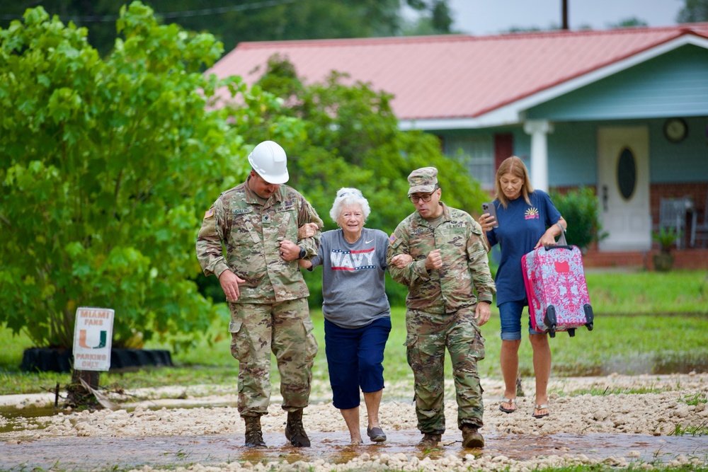868th Engineer Company Conducts High-Water Rescue in Live Oak