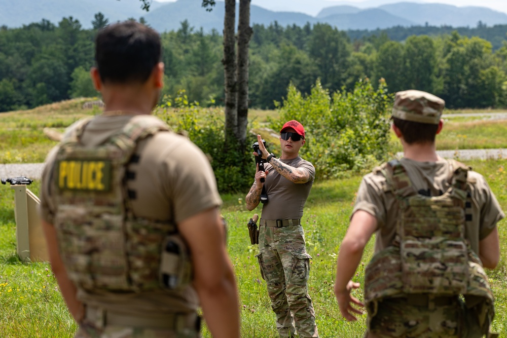 109th Security Forces airmen hone weapons skills for deployment.