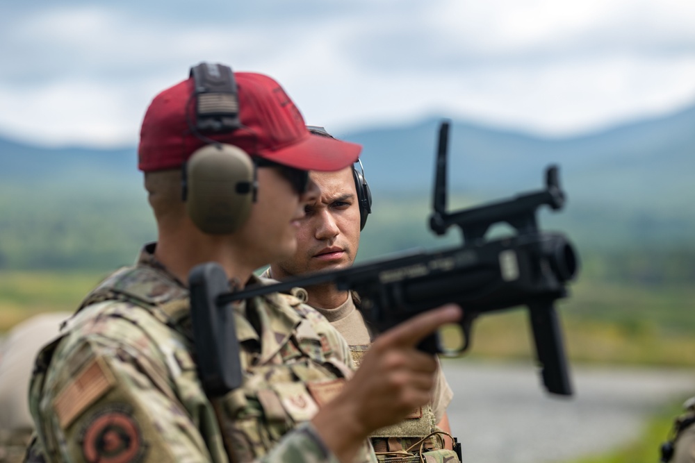 109th Security Forces airmen hone weapons skills for deployment.