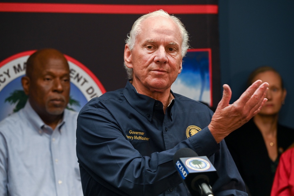 South Carolina Emergency Management Division press confrence ahead of Tropical Storm Debby