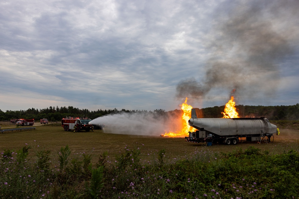 Army firefighter emergency response training at Northern Strike 24-2