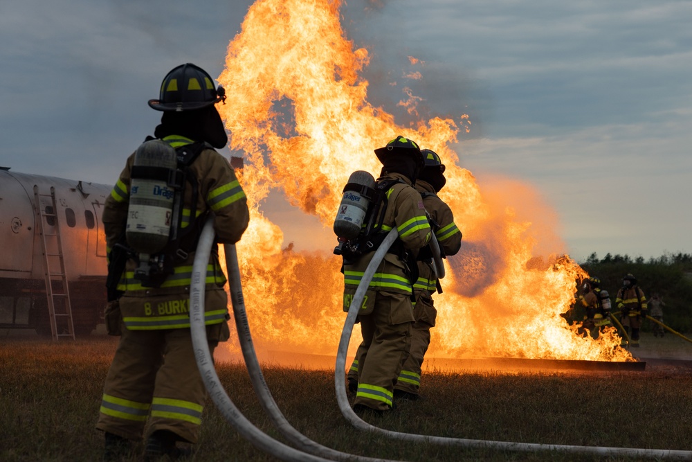 Army firefighter emergency response training at Northern Strike 24-2