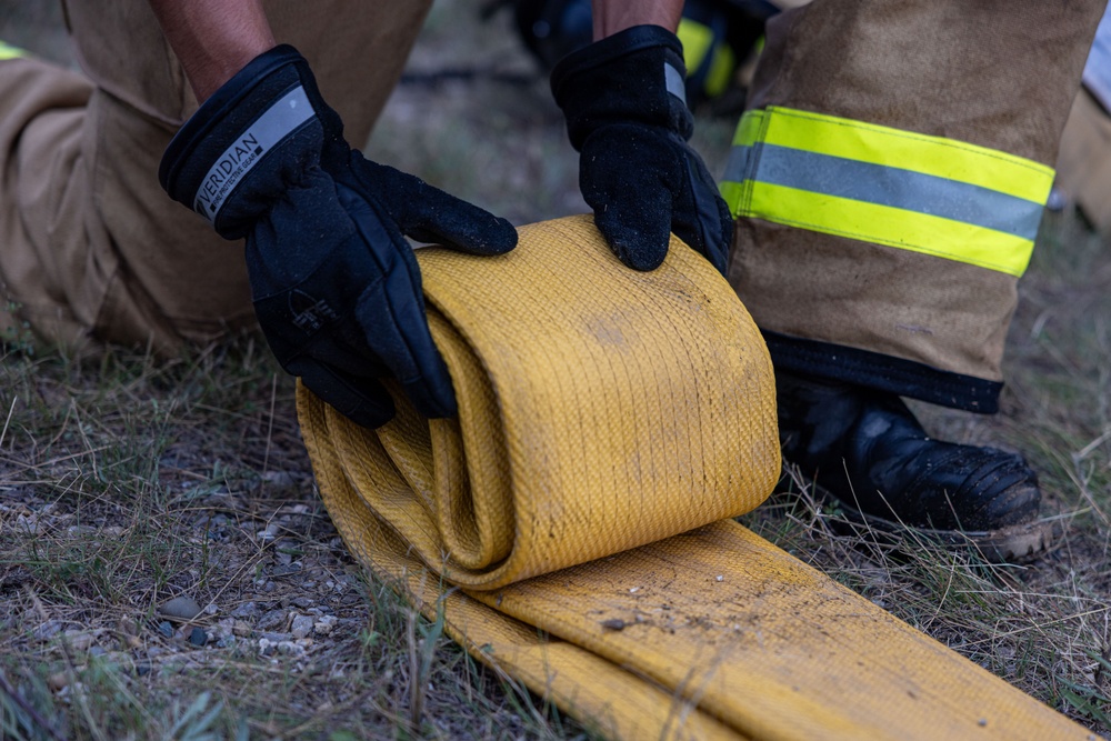 Army firefighter emergency response training at Northern Strike 24-2