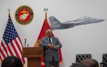 Secretary of the Navy Hosts All Hands Call for Carrier Air Wing 3