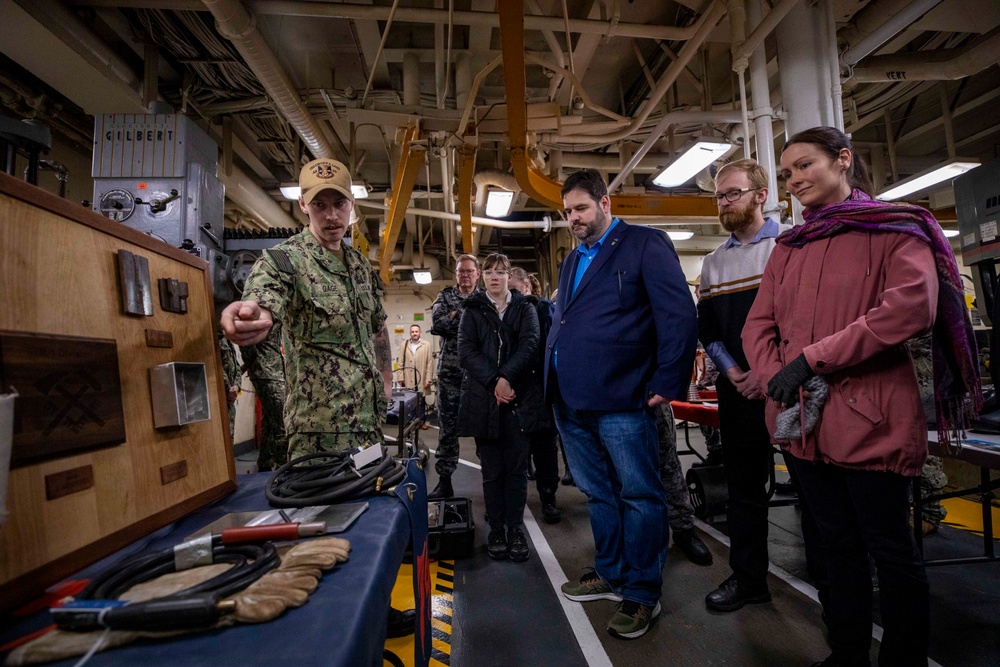 USS Emory S. Land Hosts Tour for Visitors in Adelaide, Australia