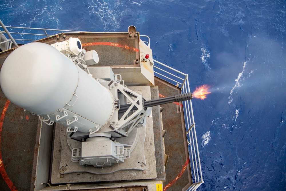 USS Carl Vinson (CVN 70) Phalanx Close-in Weapons System Conducts Live-fire Exercise