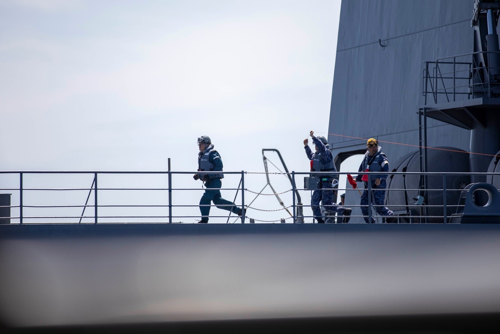 USS Ralph Johnson Conducts Replenishment at Sea with JMSDF Ship JS Mashu