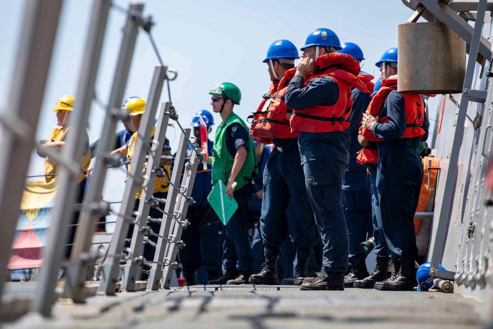 USS Ralph Johnson Conducts Replenishment at Sea with JMSDF Ship JS Mashu