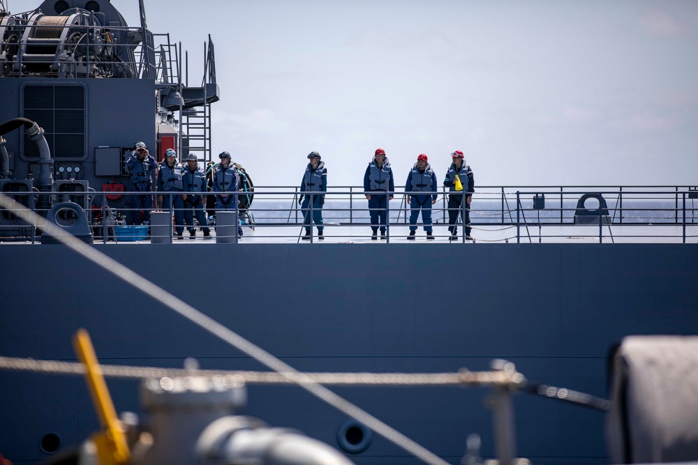 USS Ralph Johnson Conducts Replenishment at Sea with JMSDF Ship JS Mashu