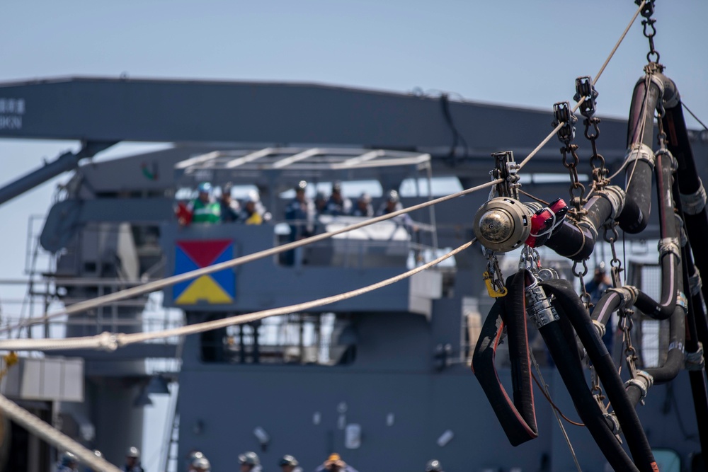 USS Ralph Johnson Conducts Replenishment at Sea with JMSDF Ship JS Mashu