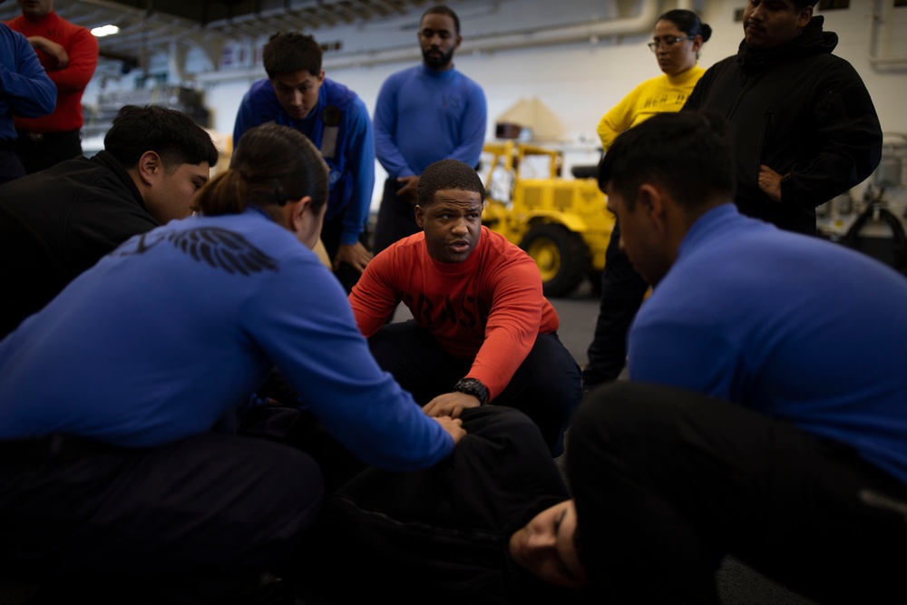 Tripoli Sailors Participate in Aviation Medical Drill